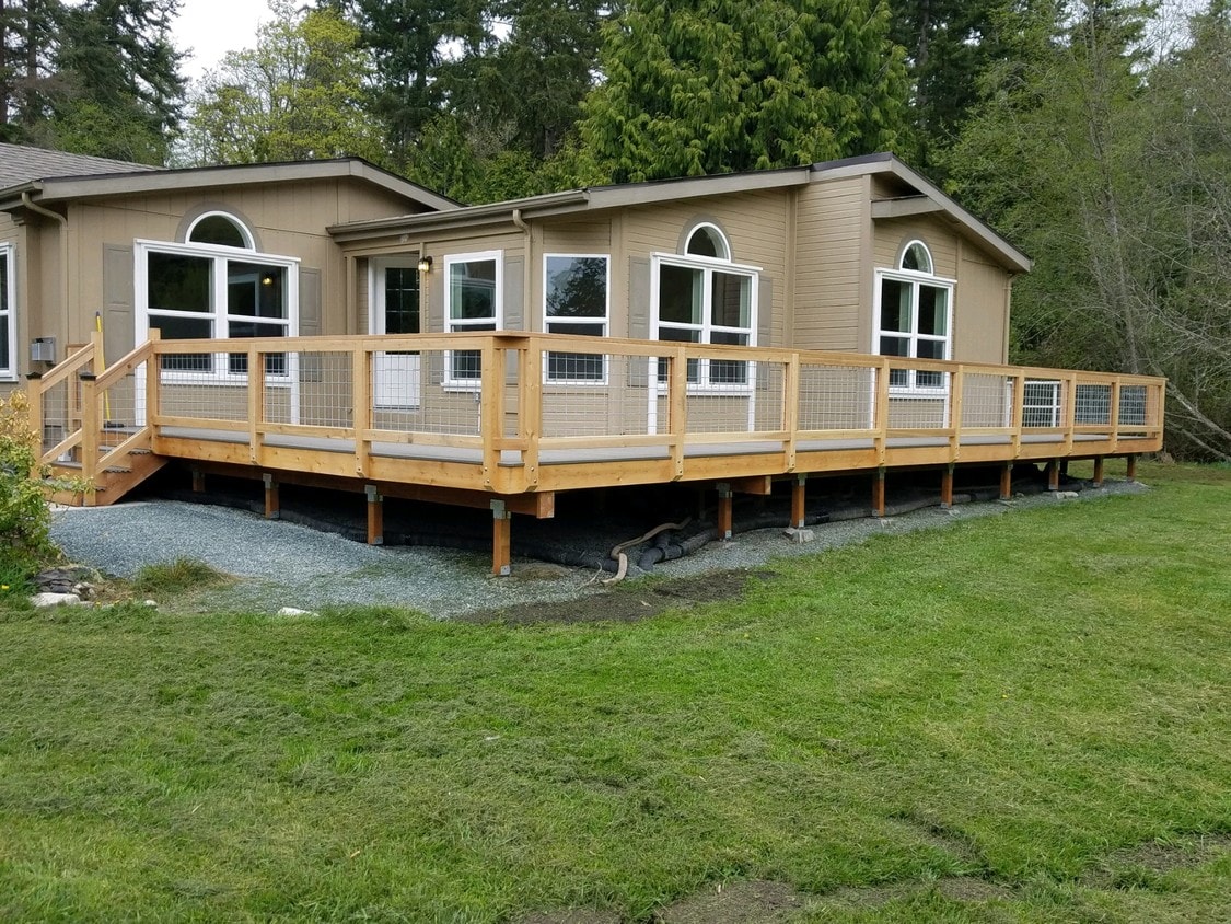 New Wrap Around Deck - 1173 E Bush Point Rd