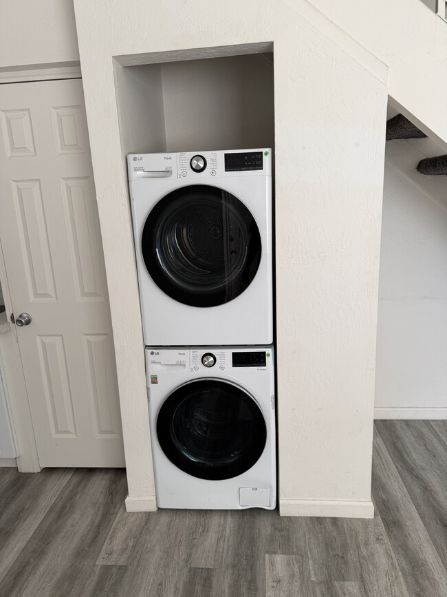 Inside front loading washer and dryer - 7919 E Kimsey Ln