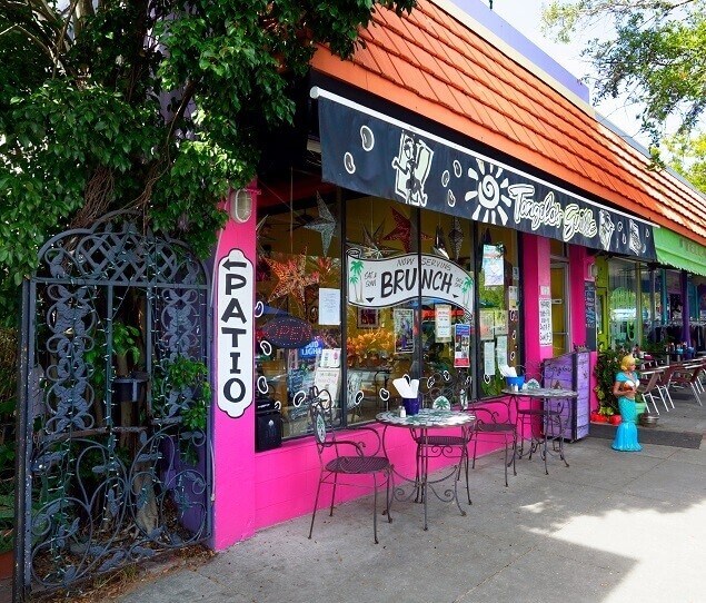 Independently-owned shops along Beach Boulevard