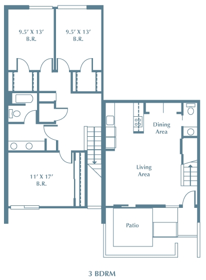 3 HAB/1.5 BA - Pinon Apartments