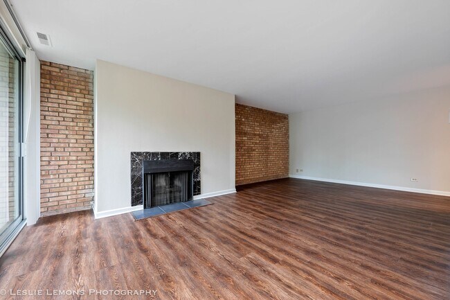 Wood burning fireplace - 5900 Oakwood Dr