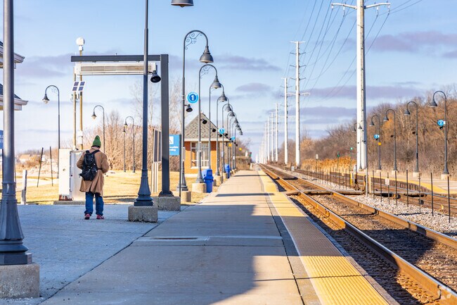 Commuters can hop on the Metra at the Round Lake station.
