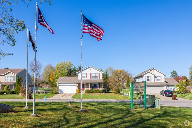 A neighborhood surrounds Spencer Shank Park.