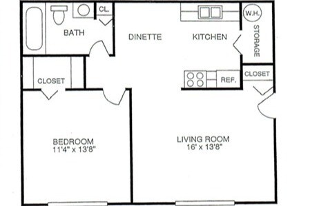 Floor Plan - Lake View Shores Apartments