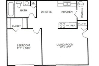 Floor Plan - Lake View Shores Apartments