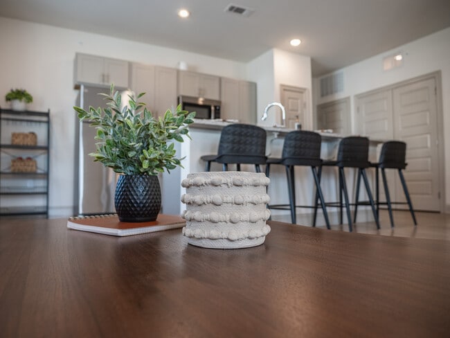 The Opal: 1BR, 1BA- Living Room - The Waters at Bluebonnet