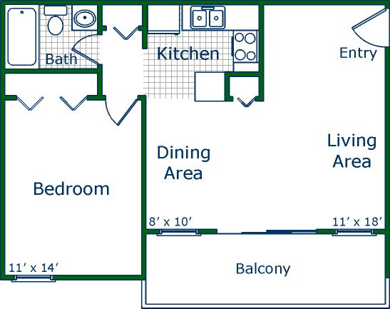 Pleasant Lake Apartments – 1 Bedroom 1 Bath