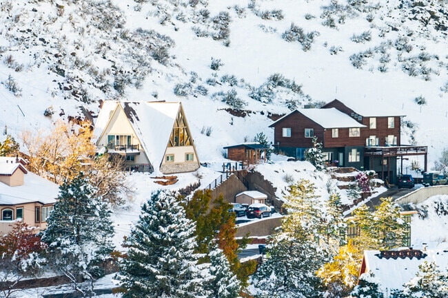 Enjoy beautiful winter scenes in Golden.