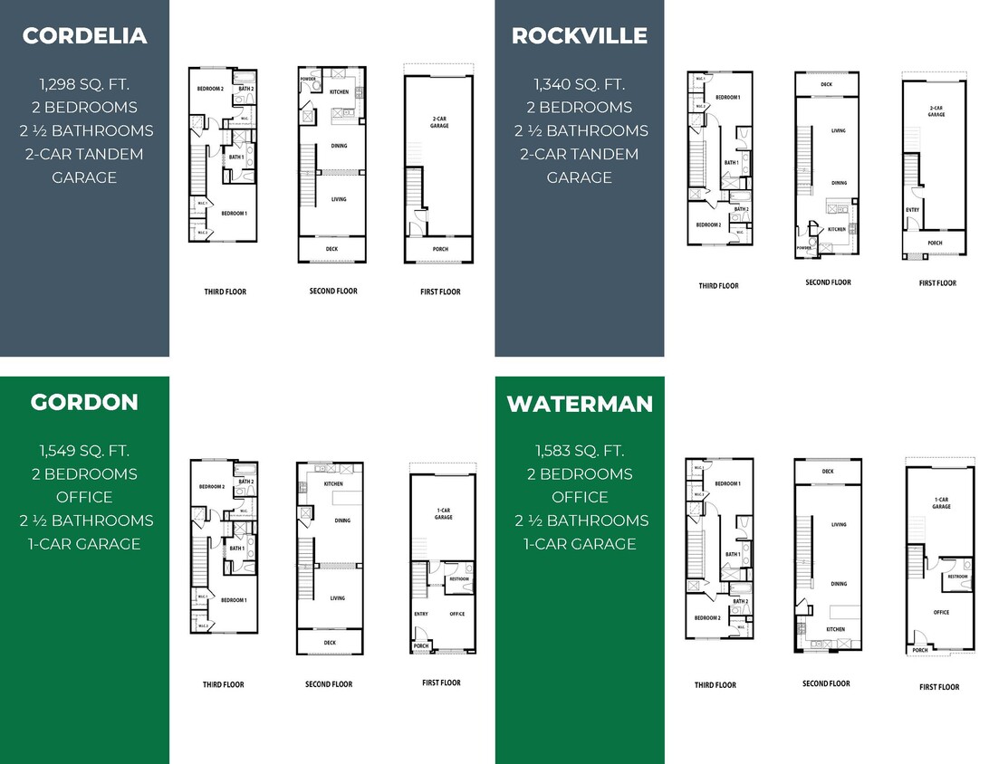 Plano de planta - Estaire Luxury Townhomes