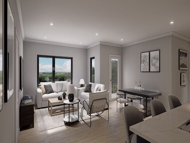 Sala de estar en apartamento de 3 habitaciones - The Ash Apartments & Townhomes