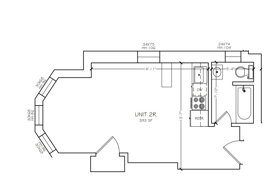 Plano de planta - Campus Apartments