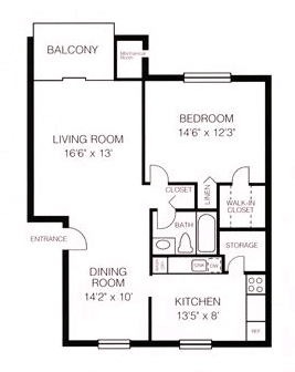 1BR/1BA - Villages of Queen Anne Apartments