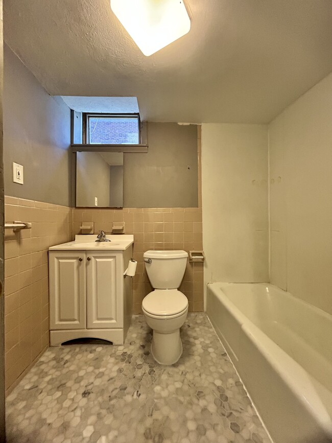 Bath with linen closet - 397 Boylston St