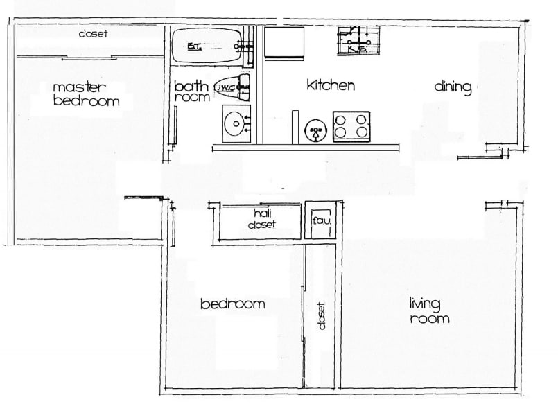 2BR/1BA - ClearLake Apartments