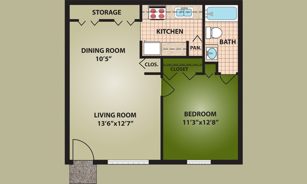 Plano de planta - Mountaingate Apartments