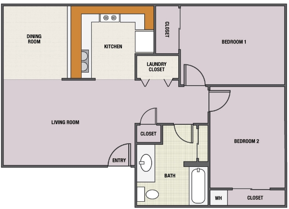 2BR/1BA - Oak Lane Townhouses