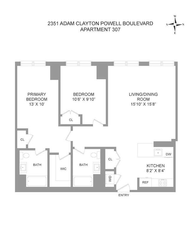 2351 Adam Clayton Powell Jr Blvd Unit 307, New York, NY 10030 Room