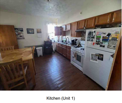 Unit 1 Kitchen - 3417 Ward St