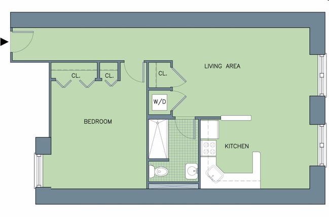 1HAB/1BA - The Newport