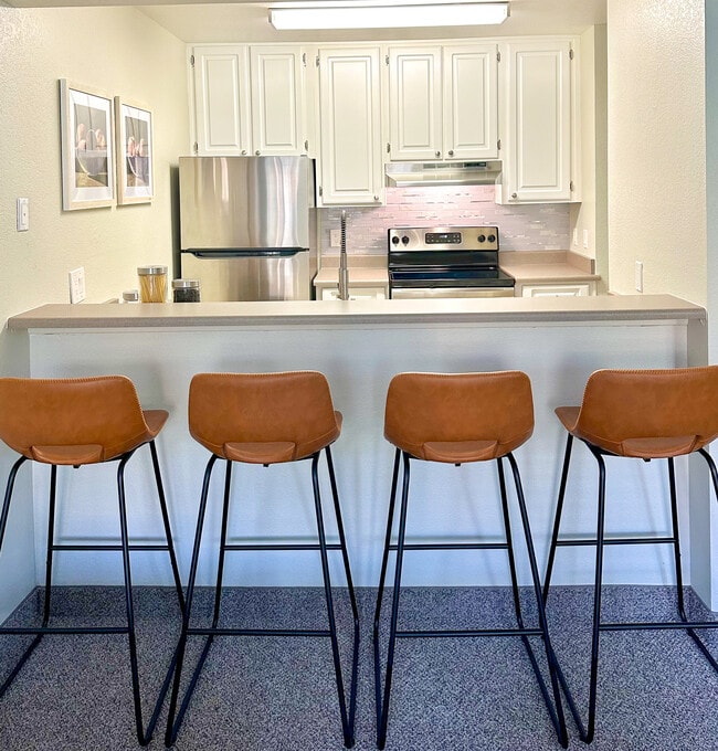 Select floorplans include a built-in breakfast bar - Carlton Senior Living Concord