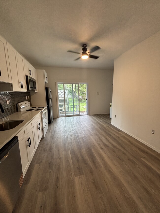 Patio sliding doors to a private deck out back. - 17 E Glenside Ave