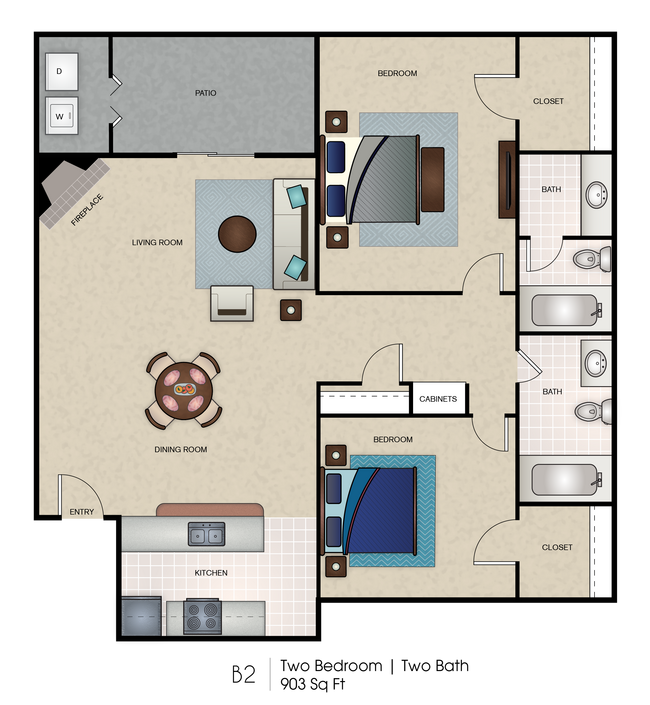 FP_SummerCreekApts_B2.png - Summer Creek Apartments