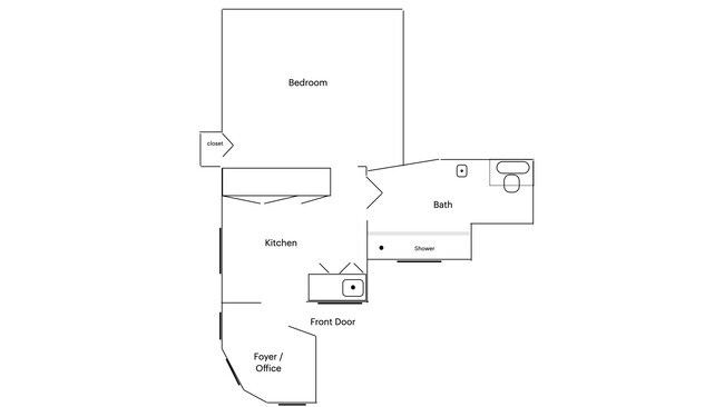 Floor layout - 1324 N Virgil Ave