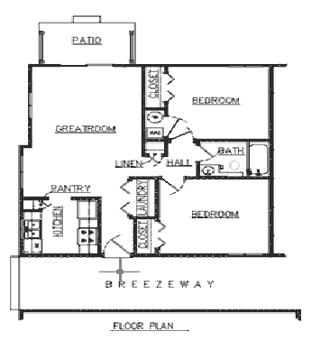 2BR/1BA - Foxfield Apartments