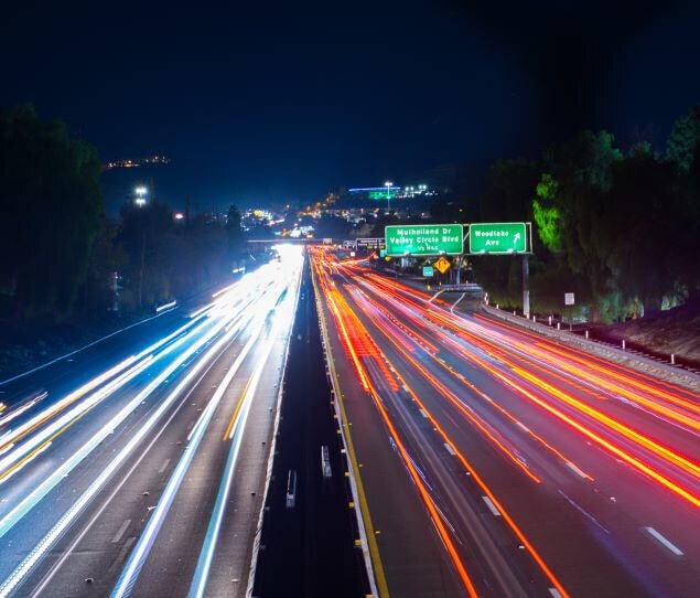 Speeding traffic on US Route 101