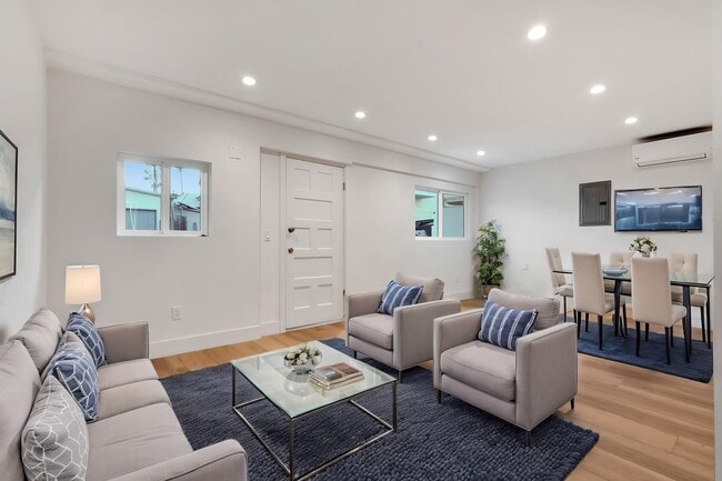 Staged living room - 20th St. Apartments