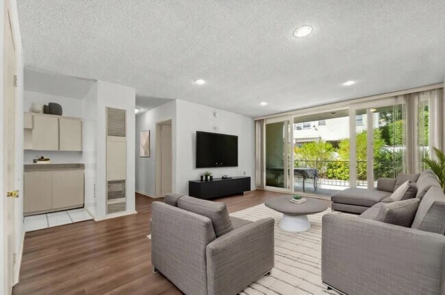 Sala de estar con muebles - Plano de planta E - Levering Heights