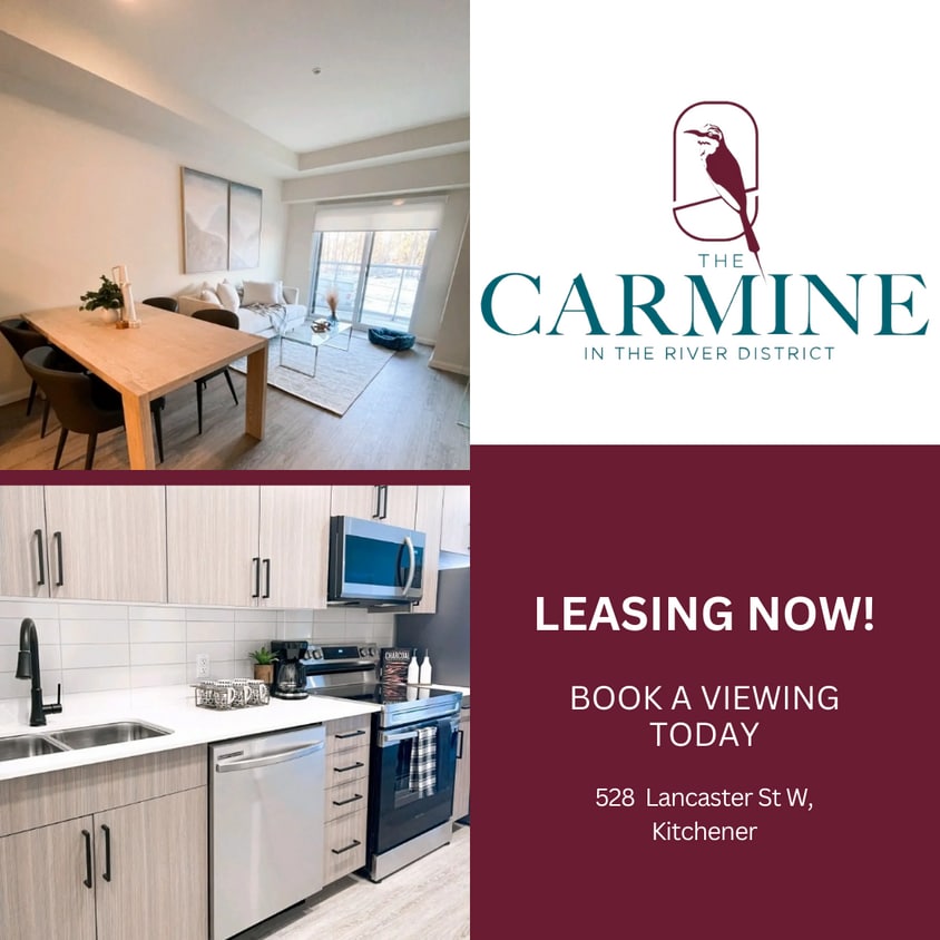 River Views At The Carmine! Apartment for Rent in Kitchener