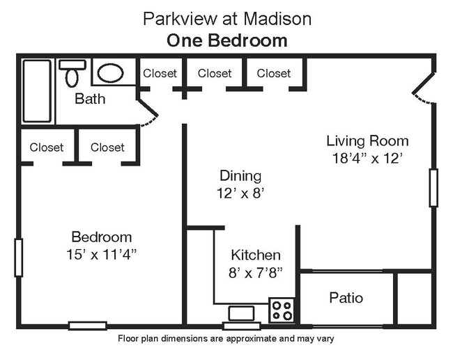 Plano de planta - Parkview at Madison