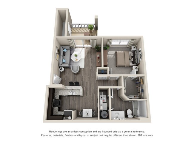 1 Bedroom/1 Bathroom Sm1x1M - Brookridge Heights Apartments