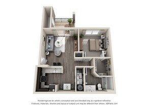 1 Bedroom/1 Bathroom Sm1x1M - Brookridge Heights Apartments