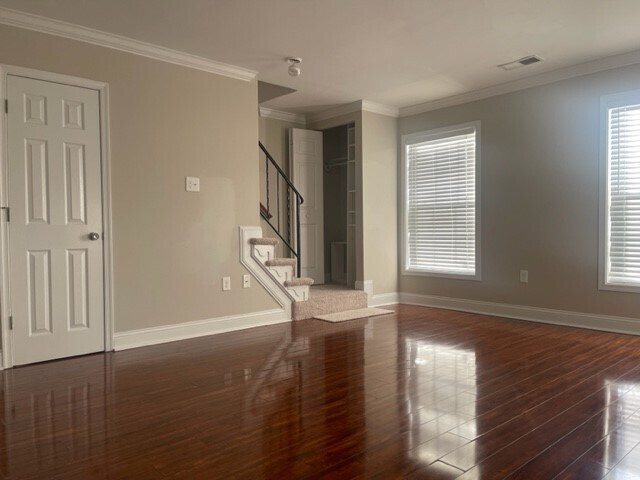 Living Room with Stairs - 500 Lancaster Pl