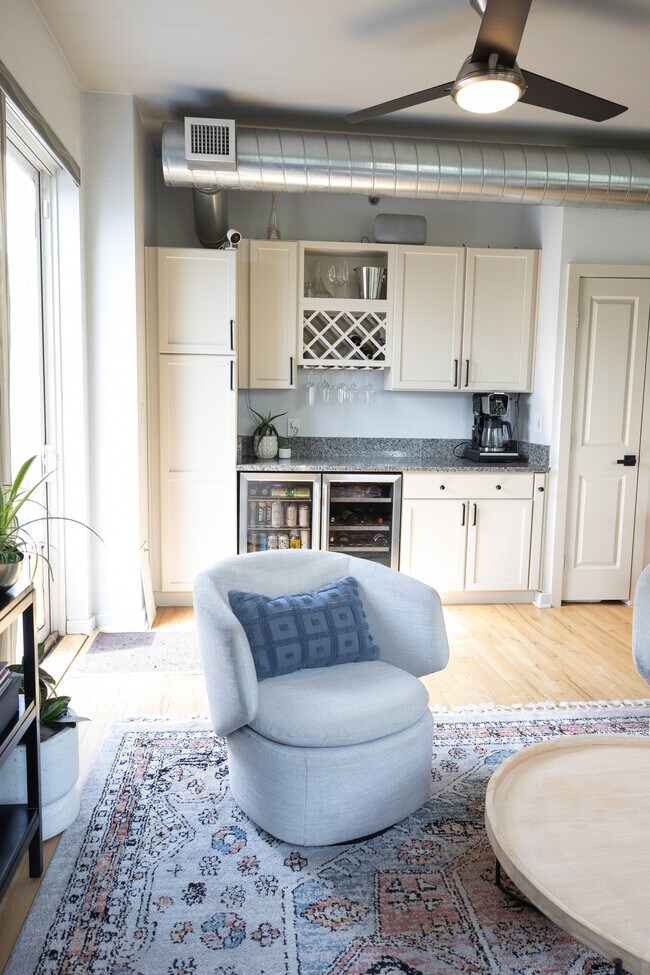 Wet bar with beverage center - 1441 Central St
