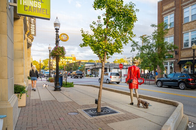 Downtown Carmel is a popular spot to take your furry friend for a walk.