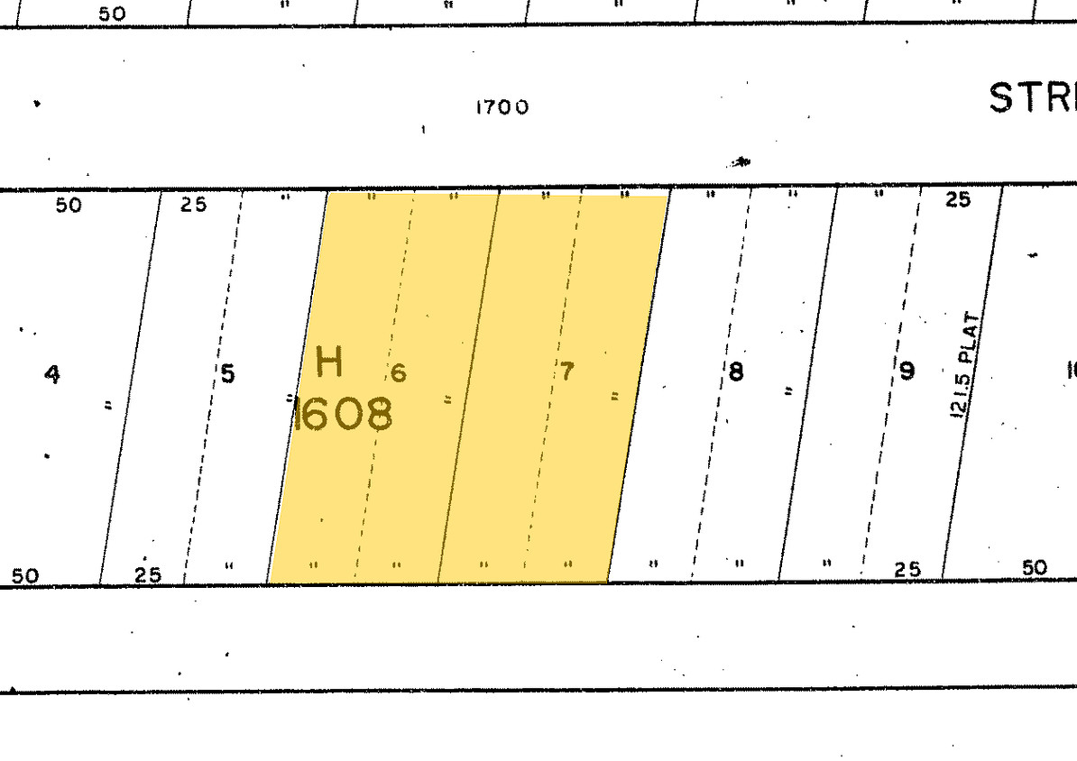 plat map - 1724 Pear Street