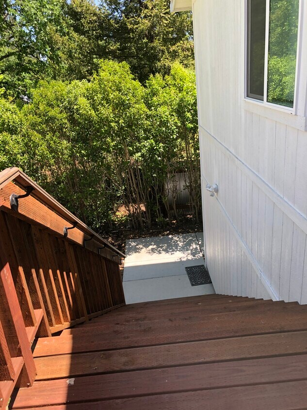 The apartment is upstairs Is a garage for the homeowner - 2072 W Park Ave