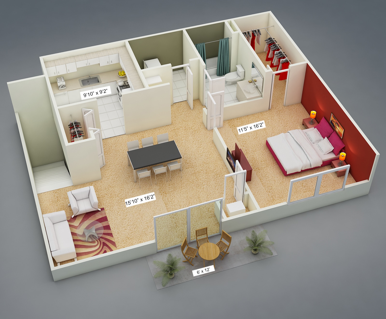Hunters Crossing Apartments – One Bedroom