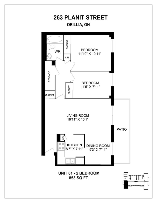 Plan d'étage - 263 Millard St