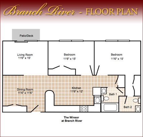 2BR/2BA - Branch River