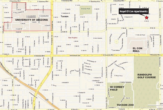 Mapa del sitio - The Royal El Con Apartments