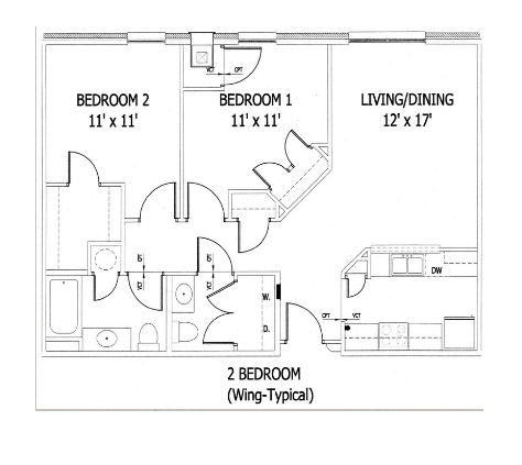 2BR / 2BA - Main Street Commons