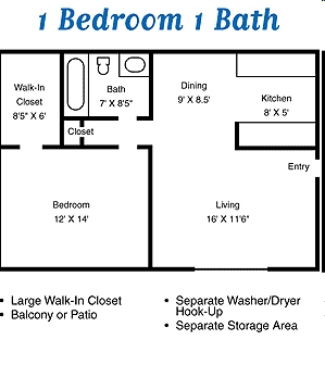 1BR/1BA - Half Moon Village Apartments