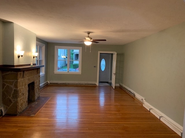 living room with wood fire place - 804 Gaskill Ave