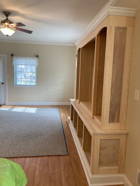 Living Room Built in TV stand with Book shelves - 119 Park St