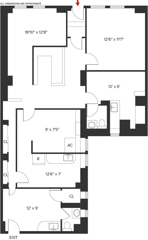 Plano de planta - 124 East 84th Street