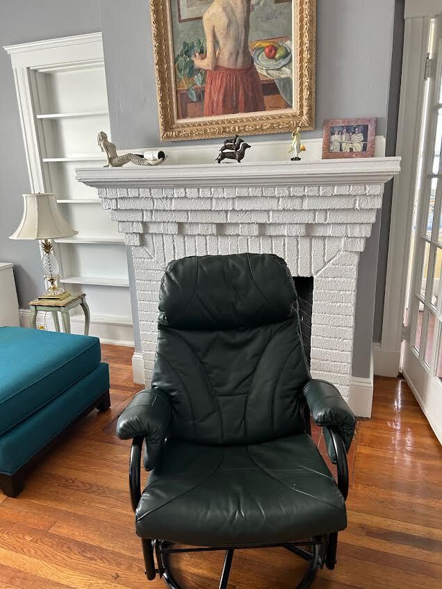 Fireplace (not functional) for cozy vibes - 45 Orchard Cir